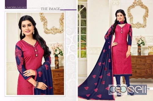 elegant cotton jaquard embroidered suits with nazneen dupatta available 0 