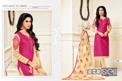 elegant cotton jaquard embroidered suits with nazneen dupatta available 1 