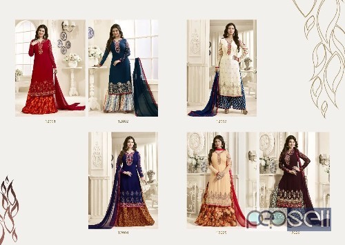 elegant heavy georgette embroidered lavina vol 12 suits with nazneen dupatta 0 