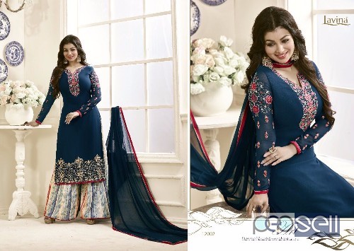 elegant heavy georgette embroidered lavina vol 12 suits with nazneen dupatta 5 