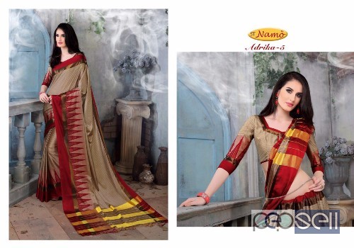  st namo adrika cotton silk sarees catalog at wholesale available moq- 10pcs no singles price- rs760 each 1 