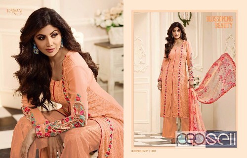  karma 10260 georgette suits catalog available at wholesale moq- 9pcs no singles price- rs1400 2 