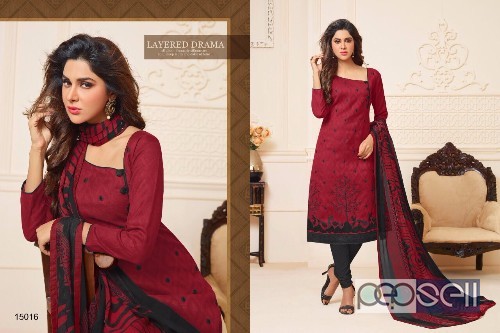 elegant dairy don vol 12 cotton jaquard embroidered suits with nazneen dupatta available 2 