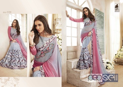 sahiba pavitra vol17 designer georgette sarees catalog at wholesale  moq- 12pcs  price- rs999 each  no singles 2 