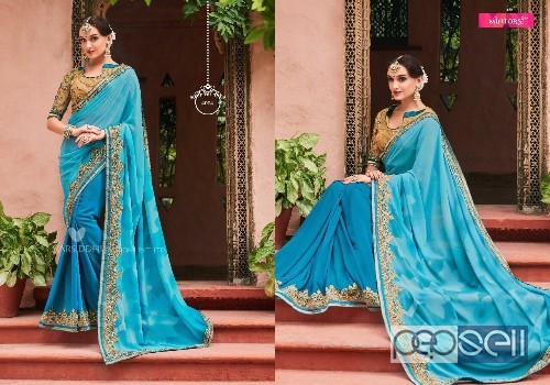 mintorsi suvarna georgette designer work sarees at wholesale moq- 11pcs no singles price- rs1250 each 2 