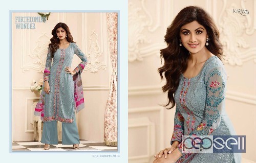 elegant heavy georgette karma designer suits with embroidery work available 3 