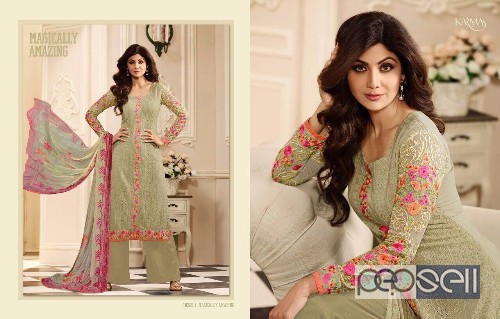 elegant heavy georgette karma designer suits with embroidery work available 4 