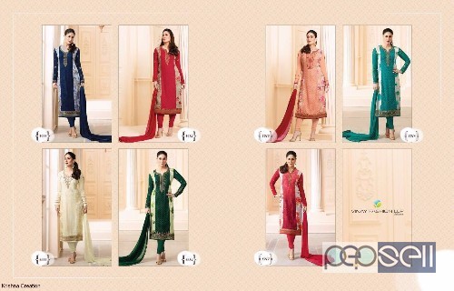 elegant vinay kareena georgette designer suits with chiffon dupatta available 1 