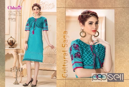 elegant chhaya asmi embroidered kora silk kurtis avaialble in all sizes 1 