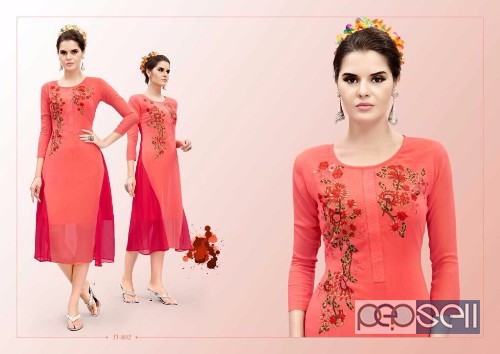 elegant vs flory georgette embroidered fashionable kurtis available in all sizes 4 