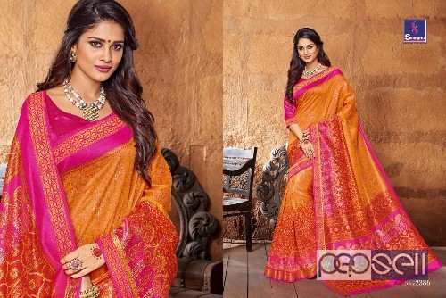 elegant shangrila kanjivaram silk vol 8 printed silk sarees with running blouse avaialble 2 