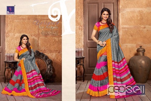 elegant shangrila kanjivaram silk vol 8 printed silk sarees with running blouse avaialble 3 