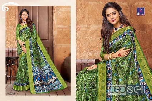 elegant shangrila kanjivaram silk vol 8 printed silk sarees with running blouse avaialble 4 
