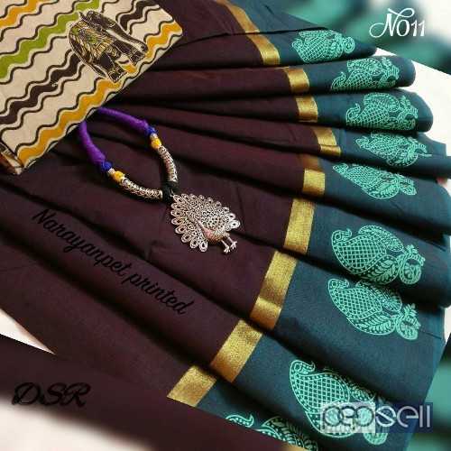 DSR brand narayanpet chettinad cotton sarees combo price- rs750 each moq- 10pcs no singles or retail 0 