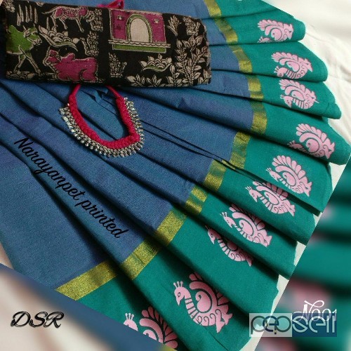 DSR brand narayanpet chettinad cotton sarees combo price- rs750 each moq- 10pcs no singles or retail 1 