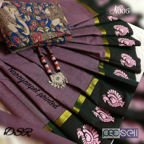 DSR brand narayanpet chettinad cotton sarees combo price- rs750 each moq- 10pcs no singles or retail 2 
