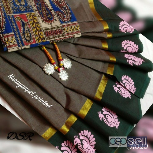DSR brand narayanpet chettinad cotton sarees combo price- rs750 each moq- 10pcs no singles or retail 3 