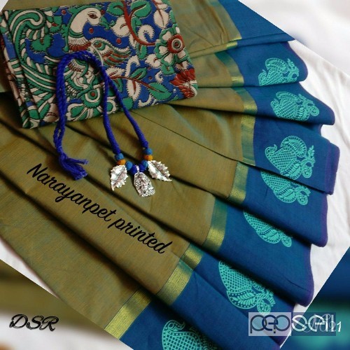 DSR brand narayanpet chettinad cotton sarees combo price- rs750 each moq- 10pcs no singles or retail 5 
