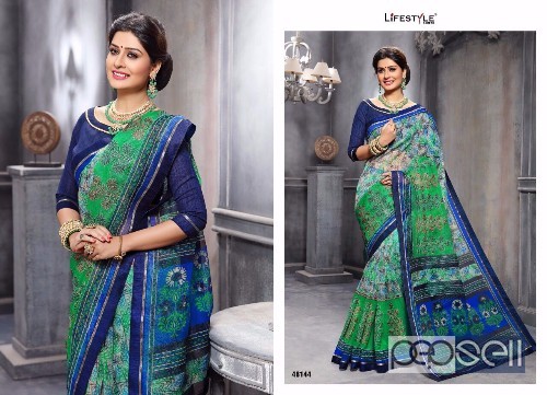 elegant lifestyle katha cotton vol 10 cotton work sarees with blouse available 4 