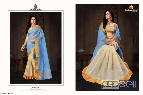 elegant padmashree pooja cotton work sarees with designer pallu and blouse  1 