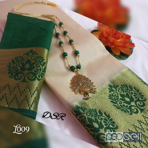 DSR brand tussar silk sarees comes with running blouse piece and jewellery price- rs750 each moq- 10pcs no singles or retail 5 