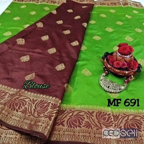 MF691 tussar silk sarees comes with running blouse piece and jewellery price- rs750 each moq- 10pcs no singles or retail 0 