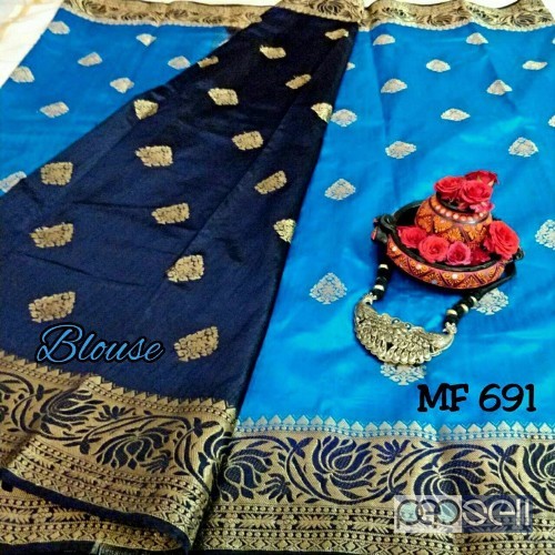 MF691 tussar silk sarees comes with running blouse piece and jewellery price- rs750 each moq- 10pcs no singles or retail 3 