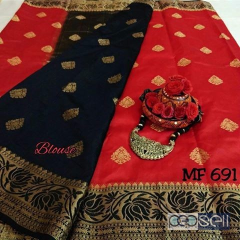 MF691 tussar silk sarees comes with running blouse piece and jewellery price- rs750 each moq- 10pcs no singles or retail 4 