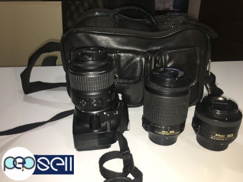 Nikon DSLR 3200 D with 18-50mm kit lens, 70-300 mm Lens, 50mm Prime lens 3 