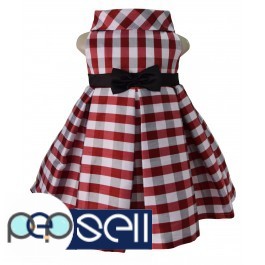 Beautiful Faye Red Check Cowl Neck Dress Designer dresses for girls 0 