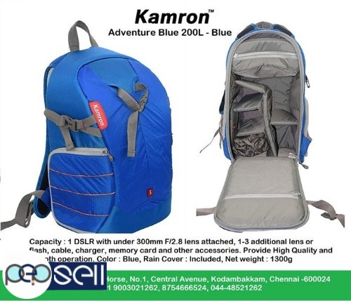 Kamron Adventure Blue 200L Camera Back Pack Professional 0 