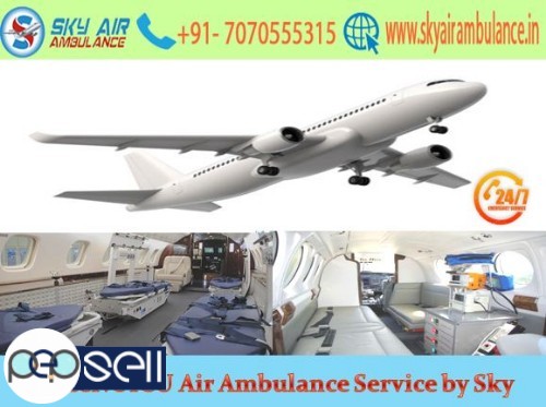 Receive Sky Air Ambulance with Hi-tech ICU in Dibrugarh 0 