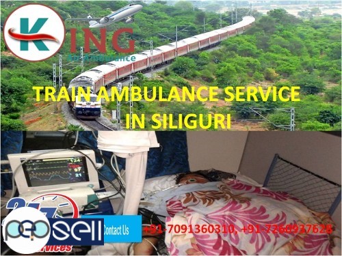Book Inexpensive Fare Train Ambulance Services in Siliguri by King 0 