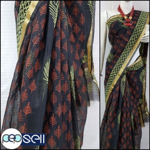 Kota Cotton sarees in fine quality of *Hand Block Printing.*  - Kerala Kochi Ernakulam 3 