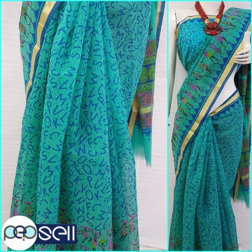 Kota Cotton sarees in fine quality of *Hand Block Printing.*  - Kerala Kochi Ernakulam 2 