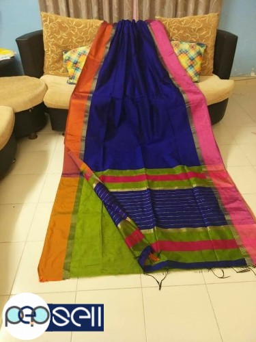 Maheswari Silk Cotton with blouse piece - Kerala Kochi Ernakulam 0 