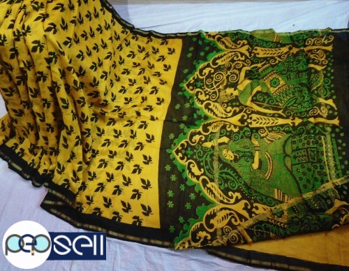 CHANDERI Color pathri print Sarees with Blouse for sale in Kochi Ernakulam Kerala 3 