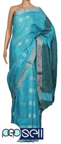 Buti Linen Saree  for sale in Kochi Ernakulam Kerala 4 