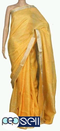 Buti Linen Saree  for sale in Kochi Ernakulam Kerala 5 