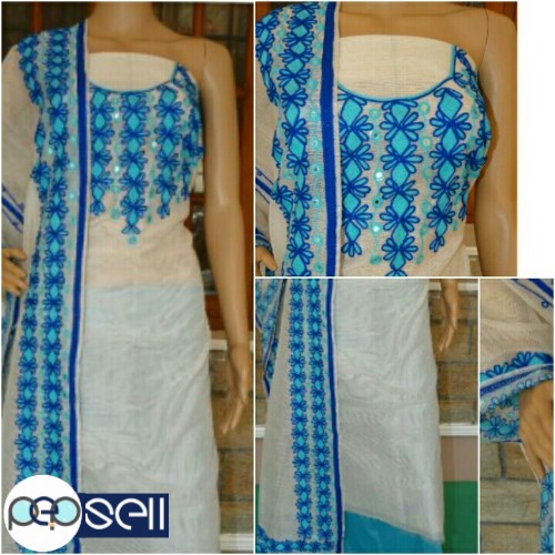 Supernet Ariwork churidhar suit material 1200 free shipping for sale in Kochi Ernakulam Kerala 1 