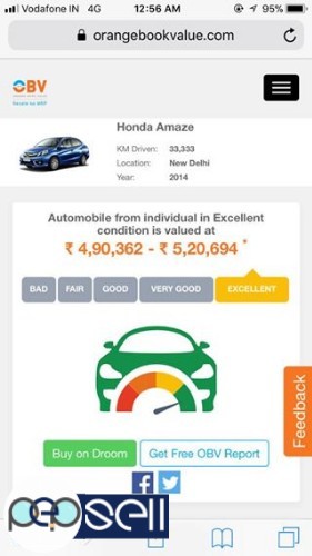 Honda Amaze 2014 Single owner 5 