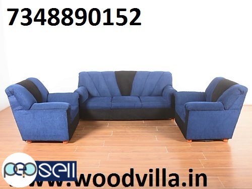 blue and black sofaset 3+1+1 only at 7500 0 