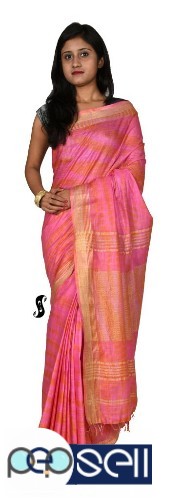 Linen blend dye saree  - Kerala Kochi Ernakulam 1 