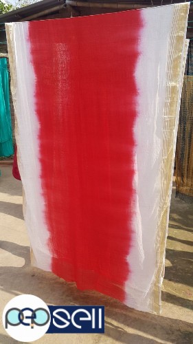 Linen blend dye saree  - Kerala Kochi Ernakulam 5 