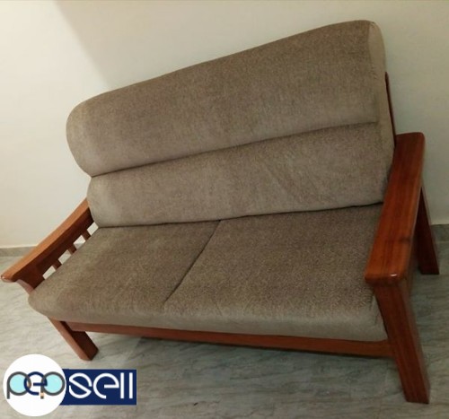 Brand NEW - Pure Teak Wood - 3 Seater Sofa + High Quality Fabric + High density Cushion. 0 