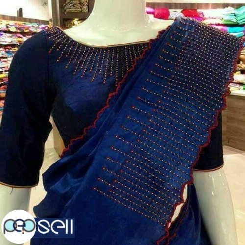Customised Semi Raw Silk Designer Sarees  2 
