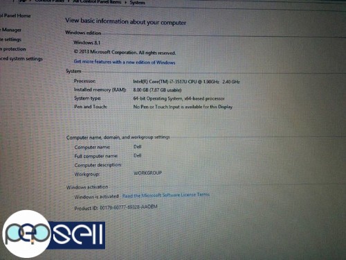 Dell Inspiron Core i7, 3rd Gen, 8 GB Ram, 1 tb hard disk 3 