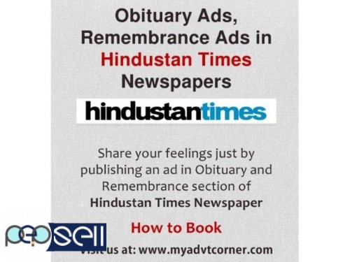Hindustan Times Death Notice Ad Booking Online 0 