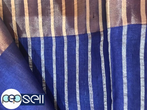Pure tussar silk half body full jala half body, jala stripes for sale in Kochi 4 