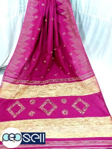 Handloom nimki jamdani  saree with blouse piece for sale in Ernakulam 4 